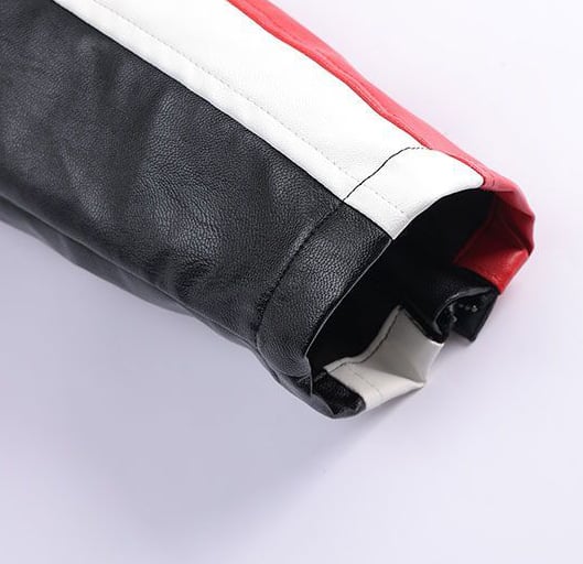 White and Black SF Vodafone Jacket RACING PU Leather