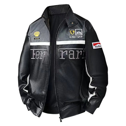Black SF Jacket RACING PU Leather