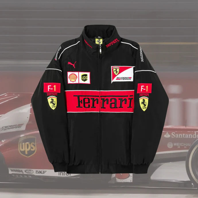 Black Ferrari Jacket - F1/RACING Vintage