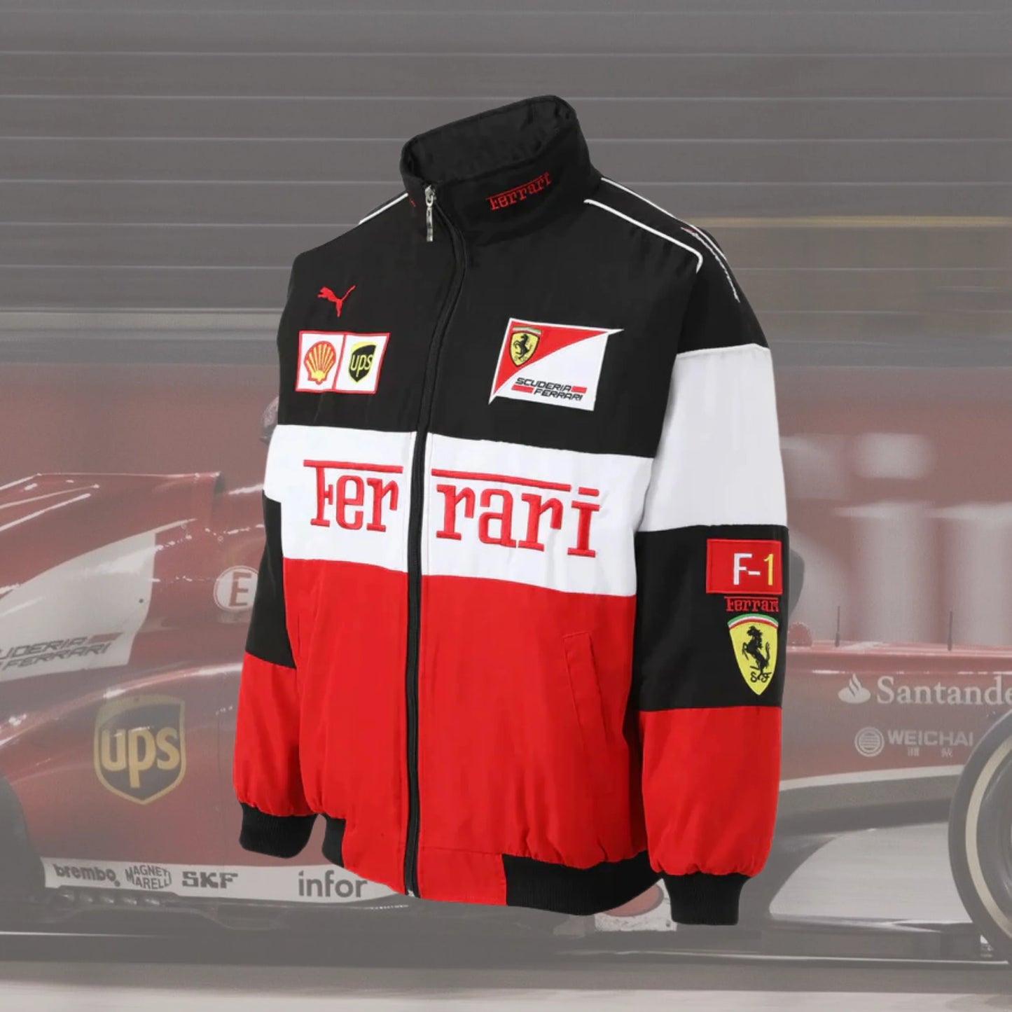 Tricolour Ferrari Jacket - F1/RACING Vintage