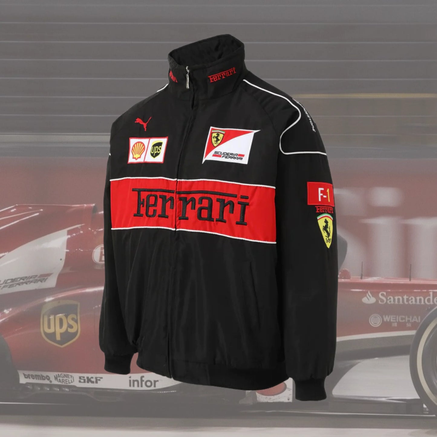 Black Ferrari Jacket - F1/RACING Vintage