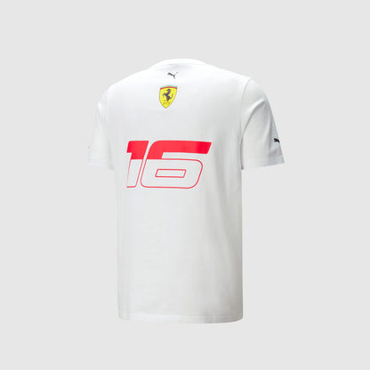 Camisola #16 CHARLES LECLERC Ferrari 2023 - Branca