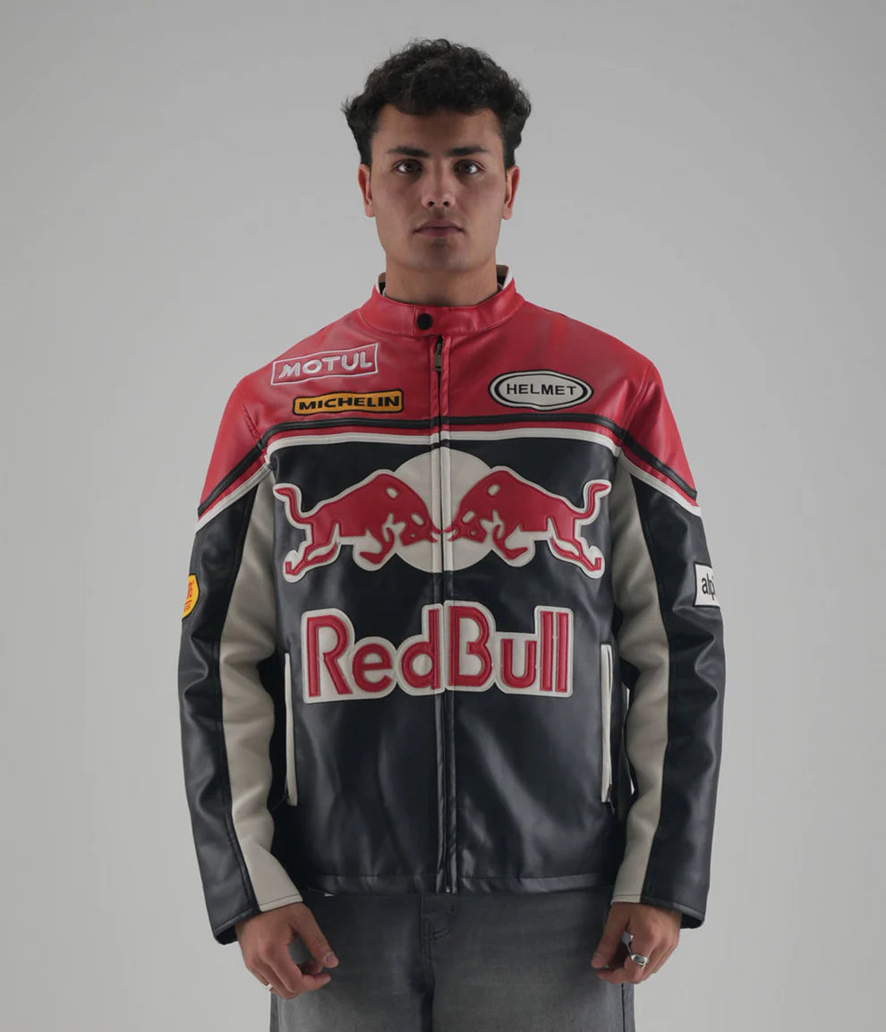 Red Bull Jacket Racing PU Leather