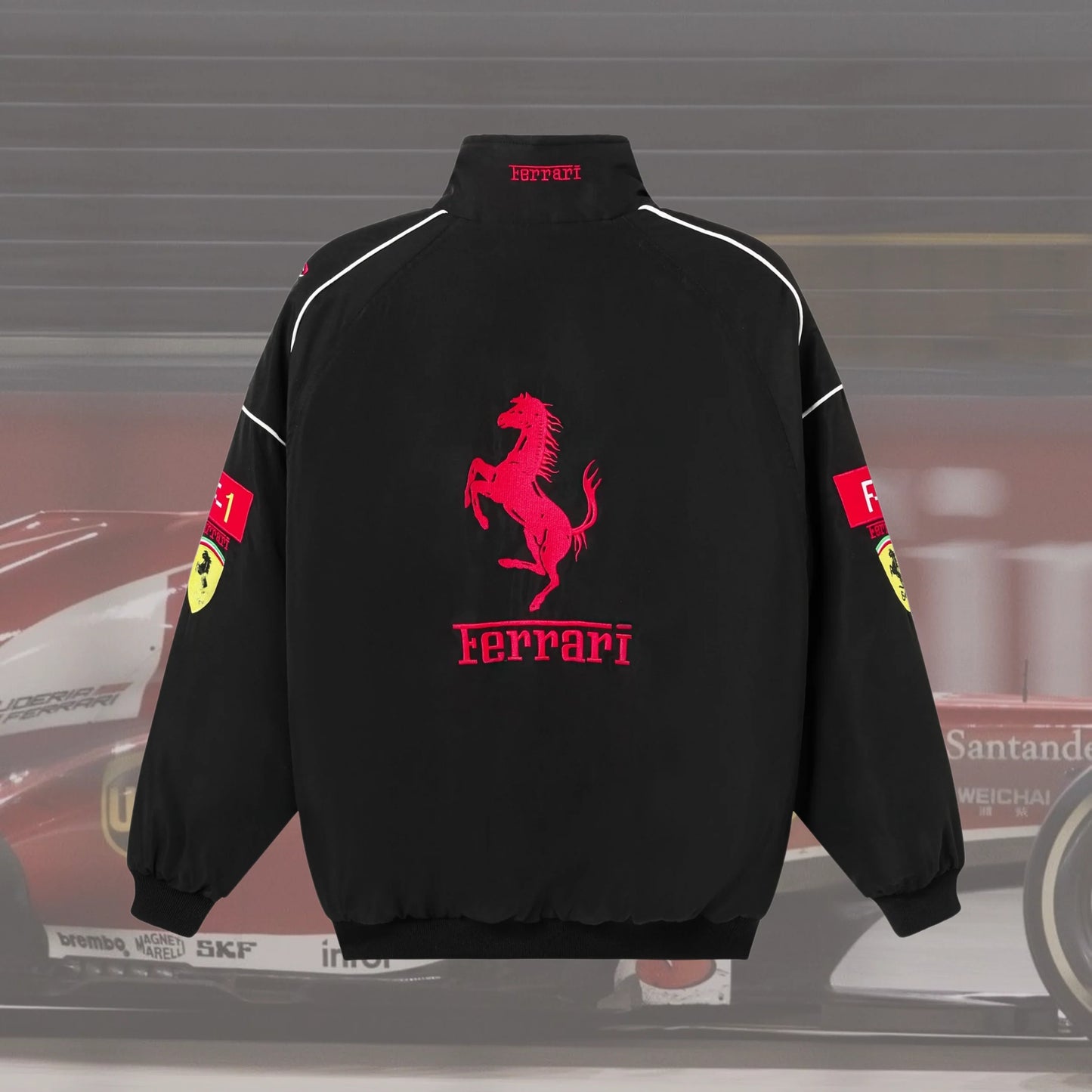 Black Ferrari Jacket - F1/RACING Vintage