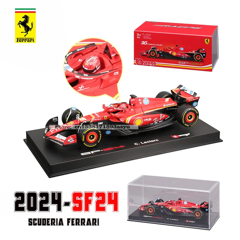 Bburago 1:43 F1 CARS 2024 Ferrari SF24 #16 & #55 / RedBull RB20 #1 & #11