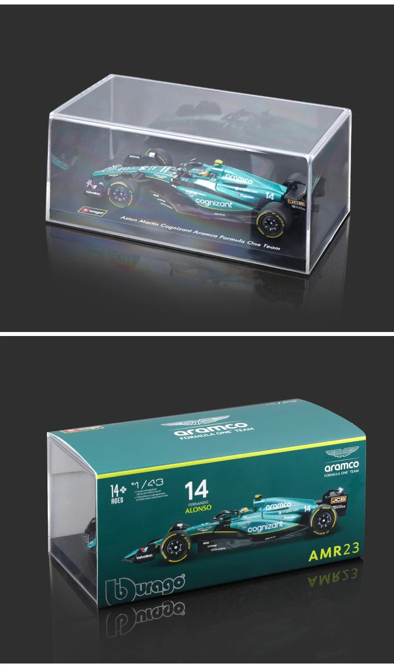 Bburago 1:43 Aston Martin AMR23 F1 #14 & #18