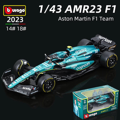 Bburago 1:43 Aston Martin AMR23 F1 #14 & #18