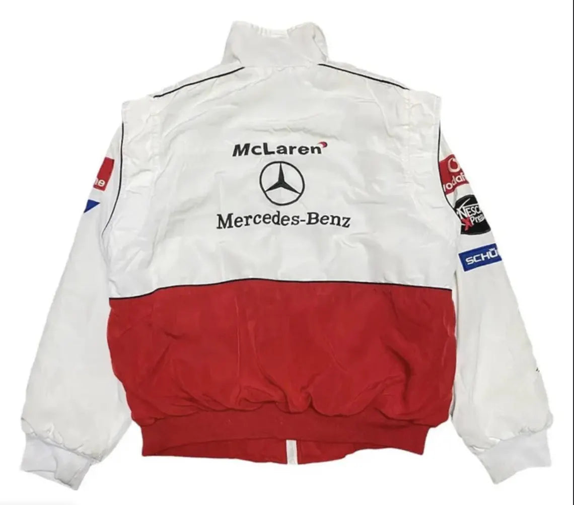 Red and White Mercedes Jacket - F1/RACING Vintage