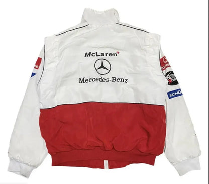 Red and White Mercedes Jacket - F1/RACING Vintage