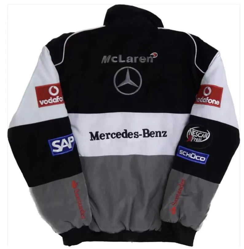 Grey and White Mercedes Jacket - F1/RACING Vintage