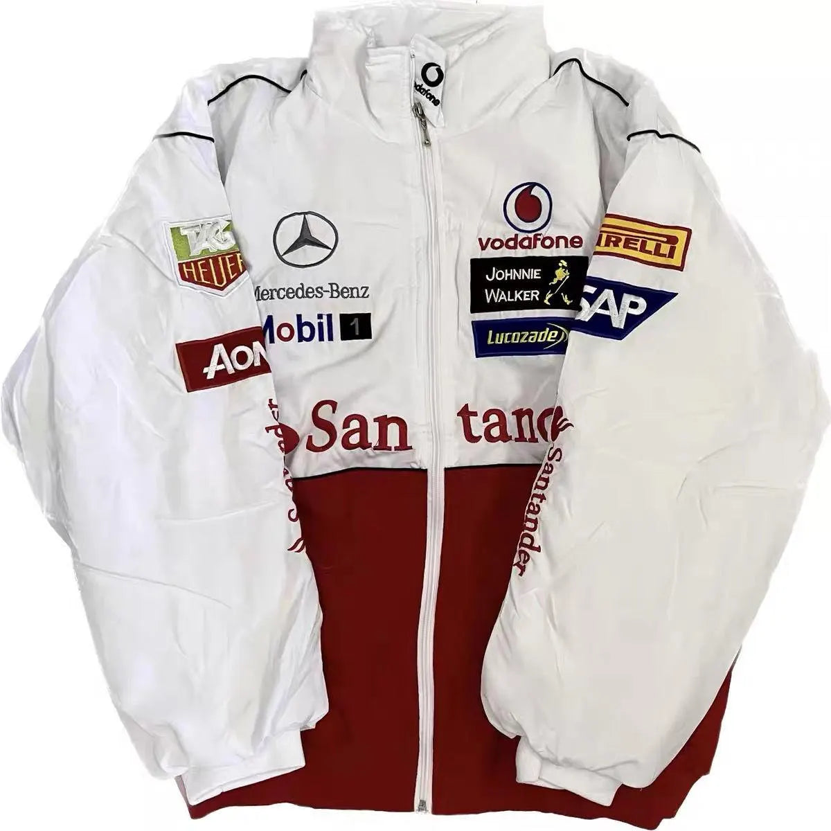 Red and White Mercedes Jacket - F1/RACING Vintage