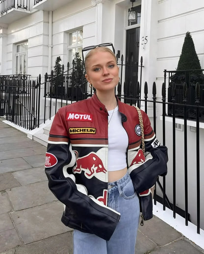 Red Bull Jacket Racing PU Leather
